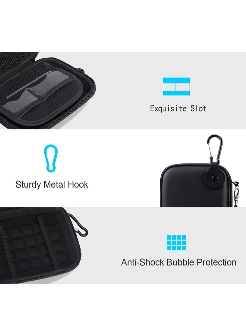 Lacdo Hard Drive Case for Western Digital WD My Passport Elements, Seagate Backup Plus Slim Canvio Basics Portable External Hard Drive 1TB 2TB 3TB 4TB 5TB USB 3.0 HDD Water Repellent Travel Bag,Black - Image 3