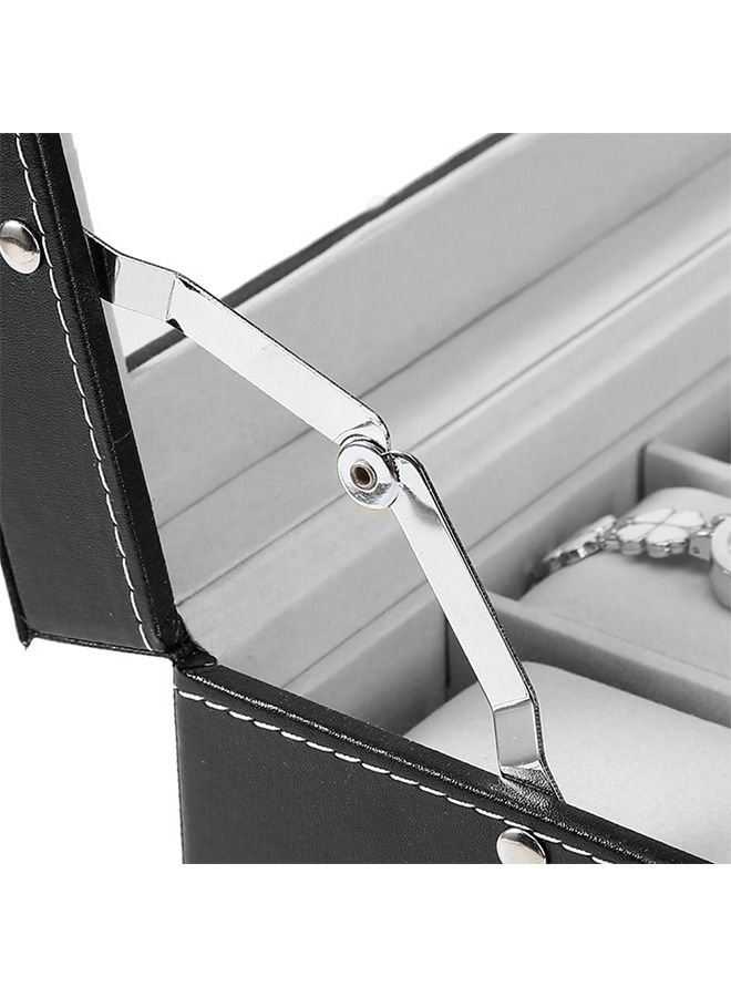 Yolu 2 Tier Watch Organizer Box For Men Women, PU Leather 20Slots Watch Box Organizer with Glass Display. - Image 4