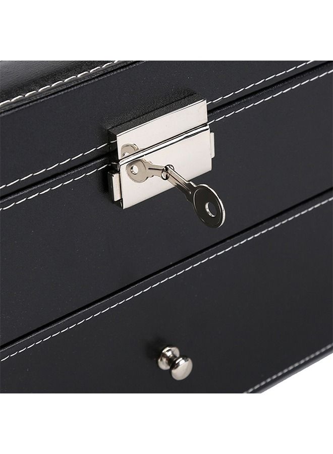 Yolu 2 Tier Watch Organizer Box For Men Women, PU Leather 20Slots Watch Box Organizer with Glass Display. - Image 5