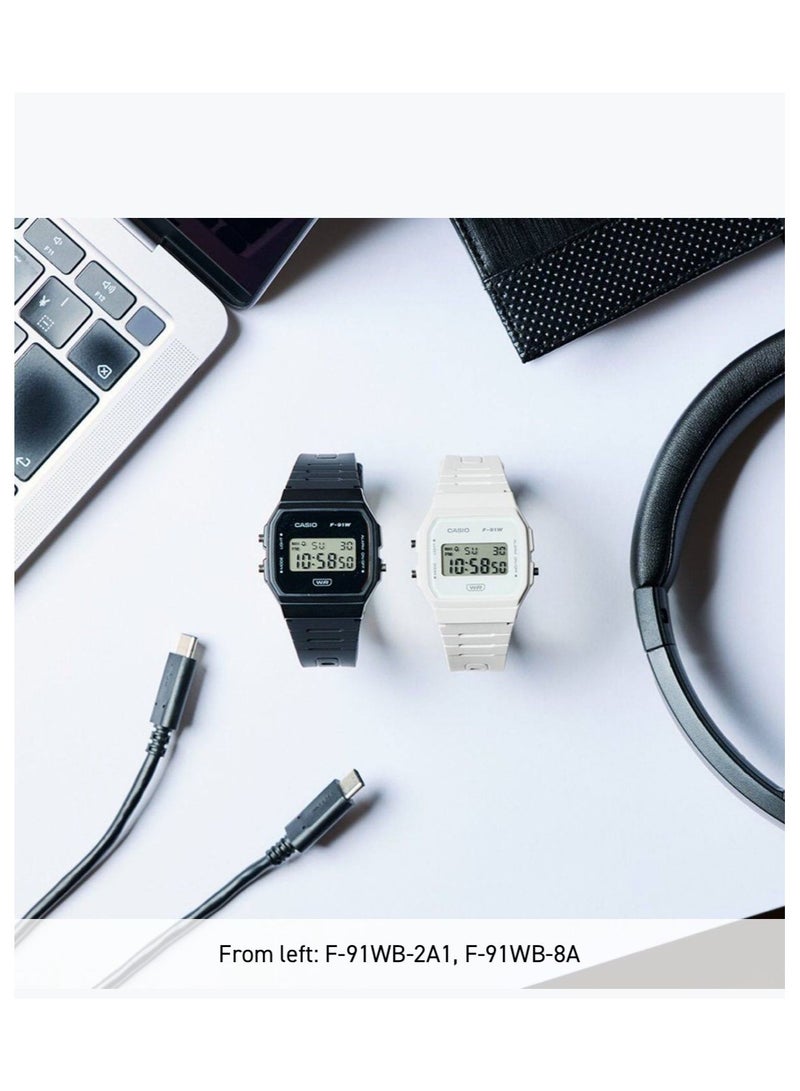 Casio Unisex Classic Digital Watch F-91WB-7ADF - Image 2