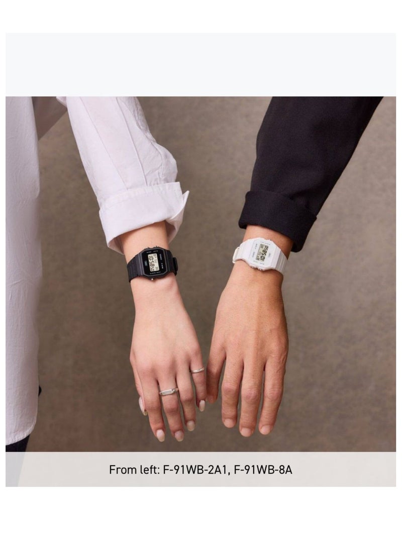 Casio Unisex Classic Digital Watch F-91WB-7ADF - Image 3