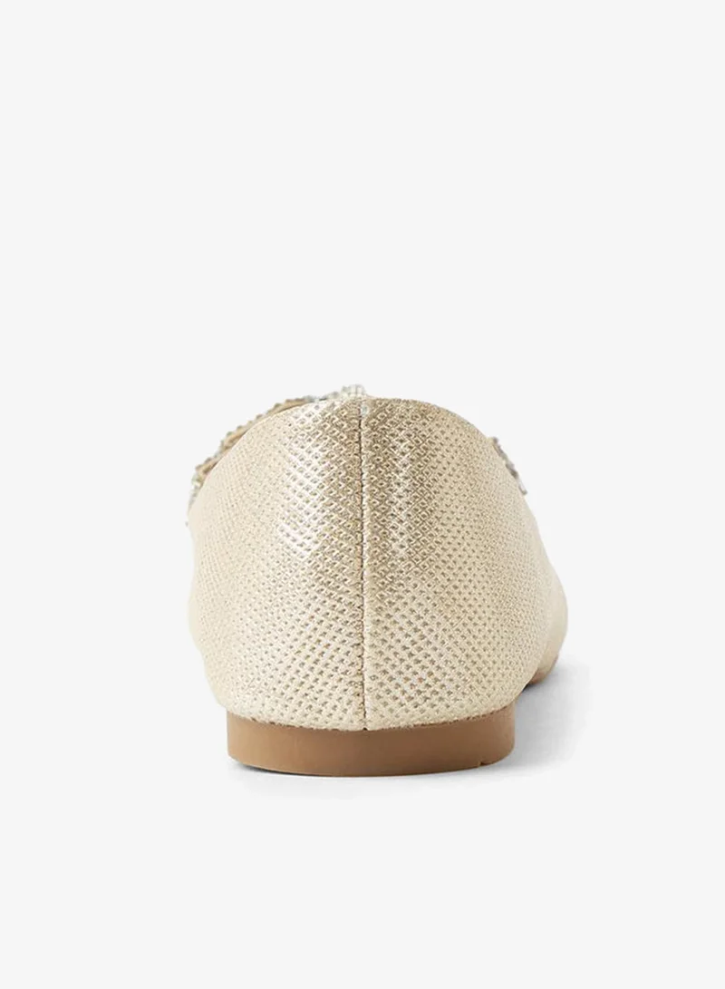 Flora Bella By Shoexpress GOLD Girls Slip On Ballerina Ramadan Collection for Women | Best Price UAE