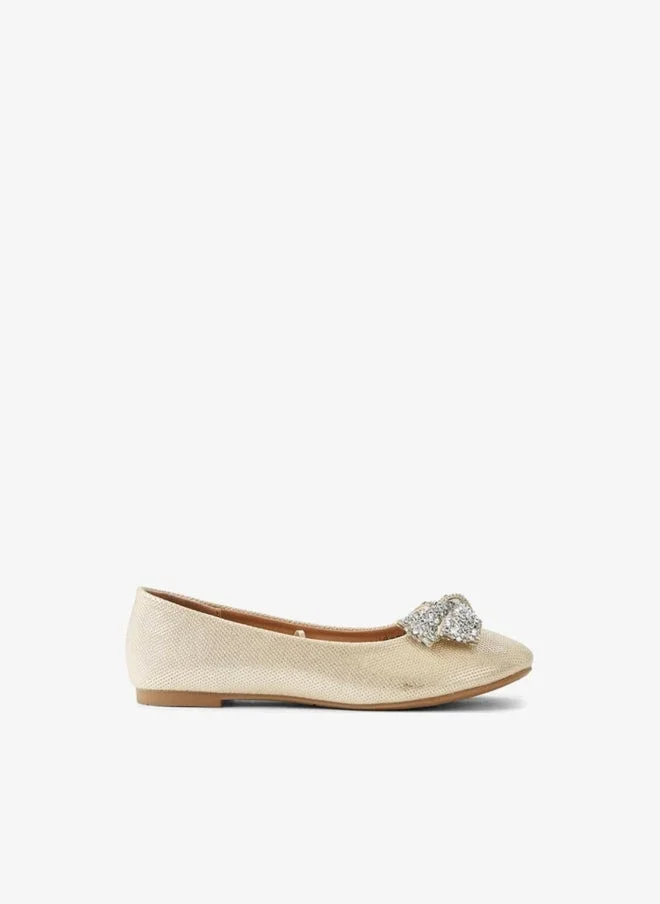 Flora Bella By Shoexpress GOLD Girls Slip On Ballerina Ramadan Collection for Women | Best Price UAE