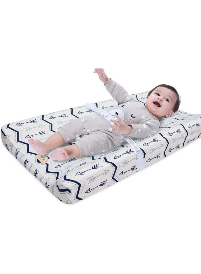 BlueSnail Print Changing pad Cover Set 2PK, Breathable and Comfortable Changing Pad Cover for Boys and Girls (Navy+ Navy) - Image 3