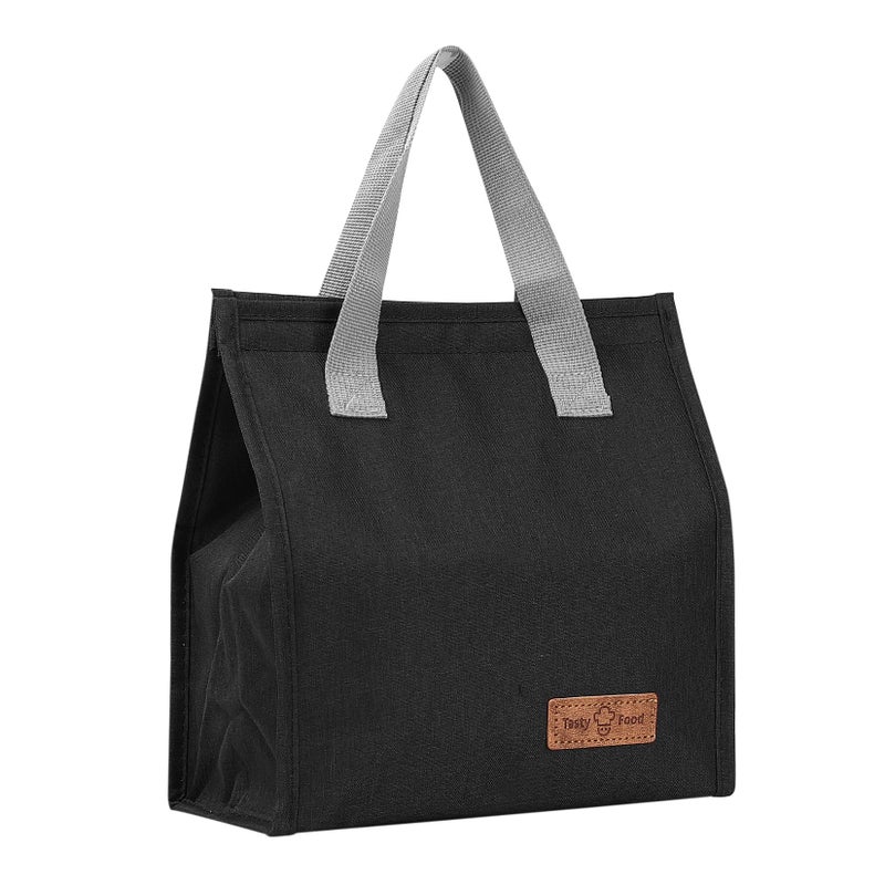 HexinYigjly Lunch Bag Insulated, Lunch Box Bag, Reusable Lunch Tote Bag, Lunch Box Container Bag Insulated for Women, Men, Work, Office, Travel- Black - Image 1