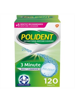 Polident 3 Minute Denture Cleanser Tablets - 120 Count  - Image 1