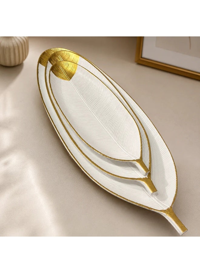 3-piece tree leaf serving set - Image 2