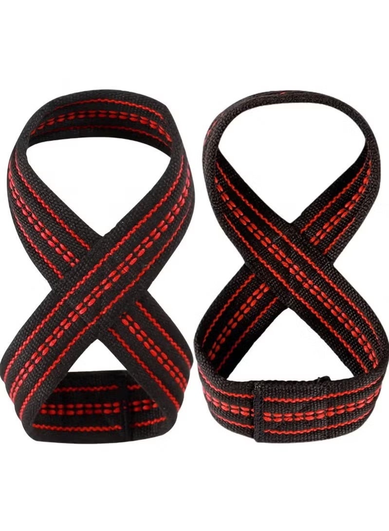 XUN Figure 8 Weight Lifting Straps DeadLift Wrist Strap for Pull-ups Horizontal Bar Powerlifting Gym Fitness Bodybuilding Equipment available in two different sizes - Image 5