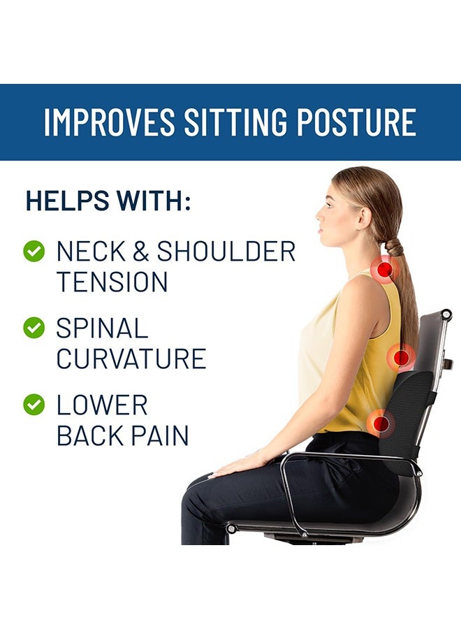 Arabest Memory Foam Lumbar Support Pillow - Back Pain Relief & Posture Correction, Back Cushion for Office Chair, Car Seat & Gaming Desk Chair, Home & Office Essentials - Image 4