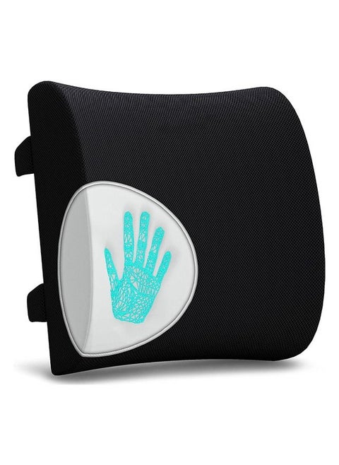 Lumbar Support Pillow for Office Desk Chair and Car Seat, Pure Memory Foam Lower Back Cushion (Black)