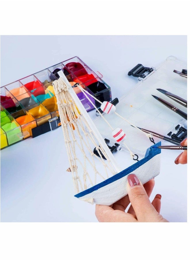 Generic - Artist Paint Brush Set of 12 for Watercolor Acrylic Gouache Oil And Tempera Painting Multi Functional Special Shaped Brush Suit Short Pole Flat Peak Nylon Brush Acrylic Art Painting Brush Set - Image 1