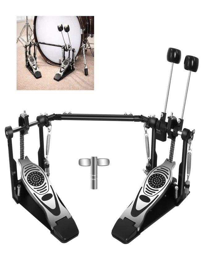 MCCKLE Double Bass Drum Pedal, Heavy-Duty Double Chain Drive Kick Pedal with Adjustable Beater & Spring Tension, Non-Slip Base Plate - Compatible with Acoustic/Electronic Drum Kits - Image 1