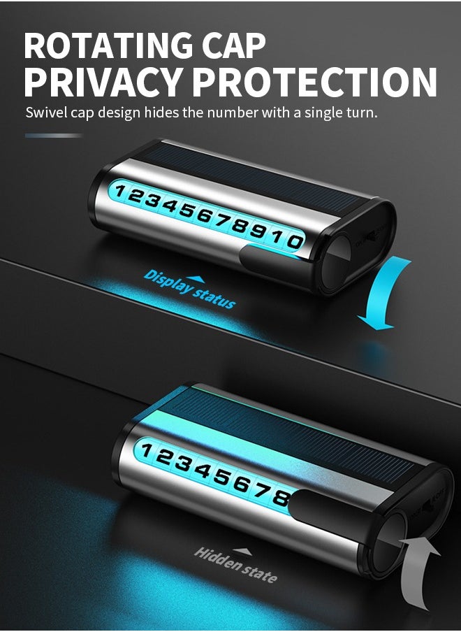Generic - Mini Parking Card Number, Adjustable Temporary Number Plate, Automatic Night Glow, Suitable for All Cars - Image 1