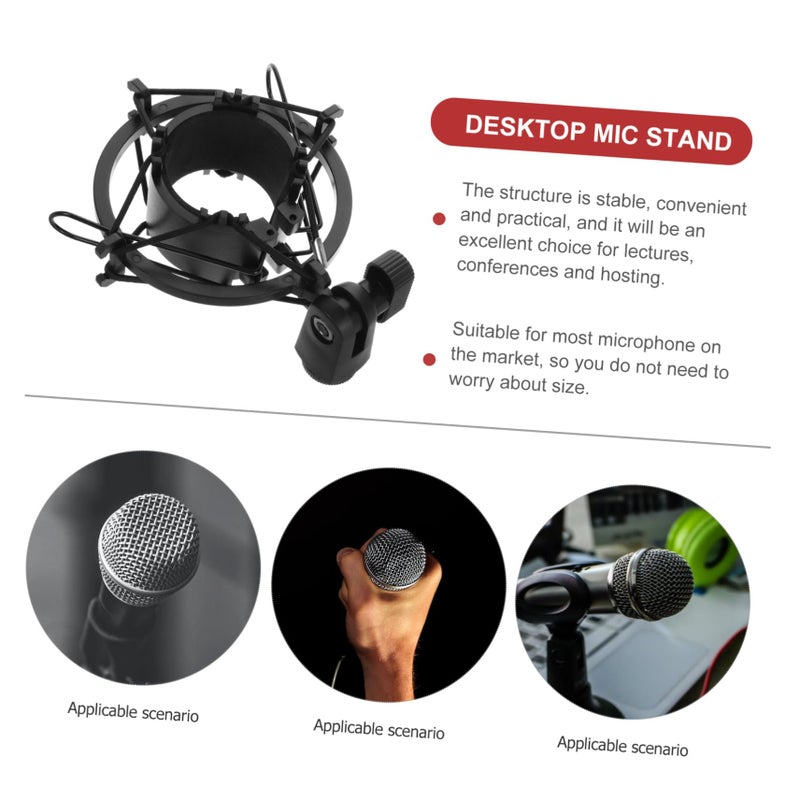 Shock Mount Mic Stand Black Multiple Angles Studio Recording Podcast Noise Reduction - Image 4