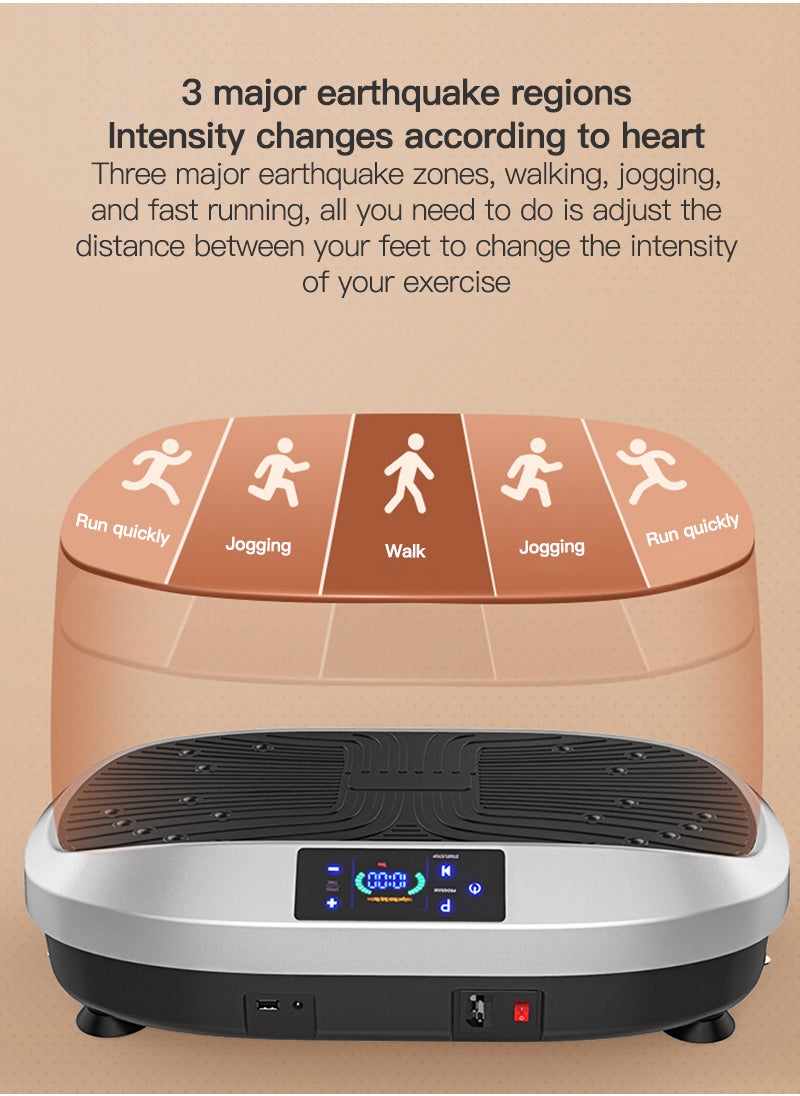 Sharpdo - Vibration Plate Exercise Machine Whole Body Vibration Machine for Home Fitness w/Loop Bands, Home Workout Equipment for Weight Loss, Toning & Wellness - Image 1