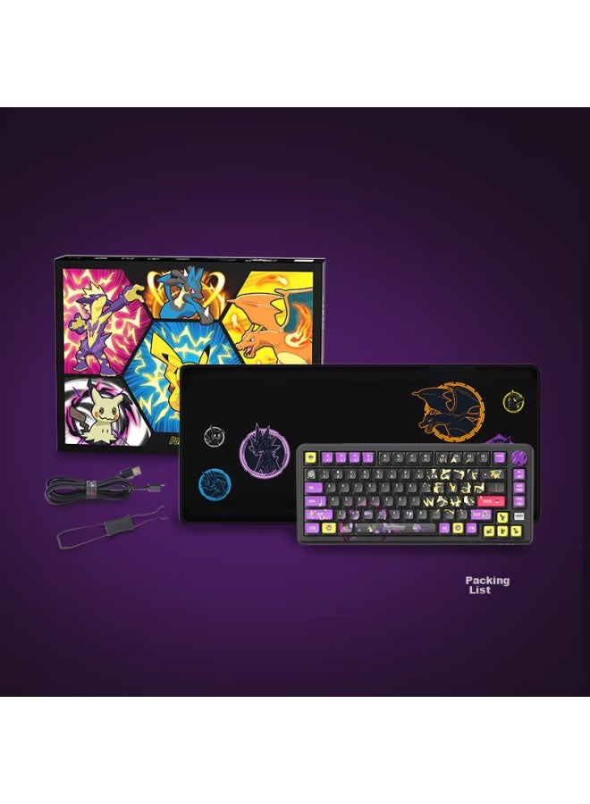 Cherry Pixiu75 Pokemon Battle Keyboard Gasket Customizable Bluetooth Tri-mode Wireless Rgb Hot-swappable Gaming Keyboard Compatible With Win/mac Brown Switch - Image 3