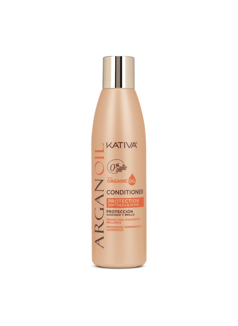 Kativa Kativa Argan Oil Conditioner 250 ML Kativa Argan Oil Line Moisturizes and Protects Hair for Dry or Damaged Hair Salt Free Sulfate Free Gluten Free Paraben Free 