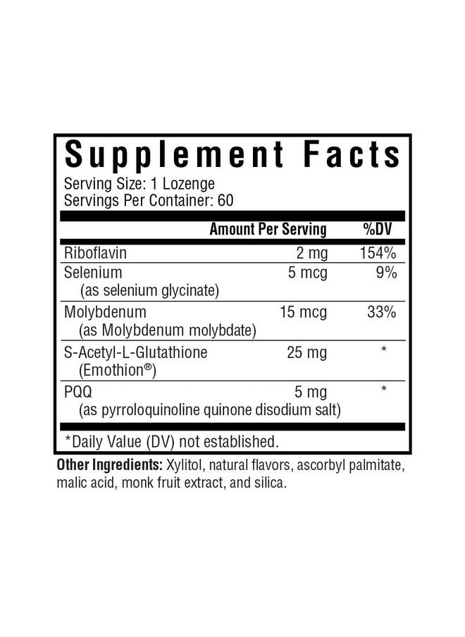 Seeking Health Seeking Health Optimal Glutathione Plus, 25 mg S-Acetyl-L-Glutathione with Cofactors, Immune and Detoxification Support, Liver Health, Antioxidant and Free Radical Support, Vegetarian (60 lozenges)*  - Image 2