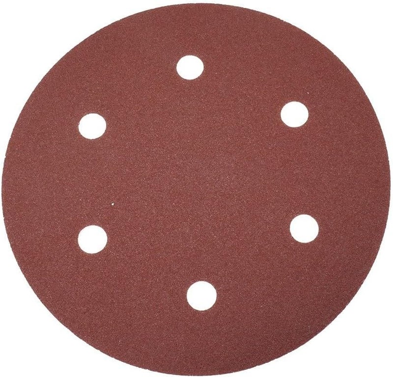 9 Inch 6 Hole Sandpaper Discs 10pcs Set Loop Backing Multiple Grits 40 For Polishing Sanding Wood Metal Car Furniture - Image 1