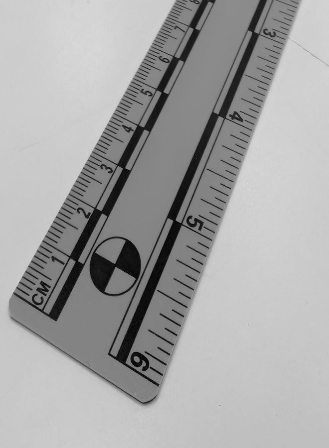 Crime Scene Professional Evidence Photography Scale, 10-Pack, 15cm/6inch Vinyl Rulers with Reference Circles, Dual Measurement (Grey) - Image 4