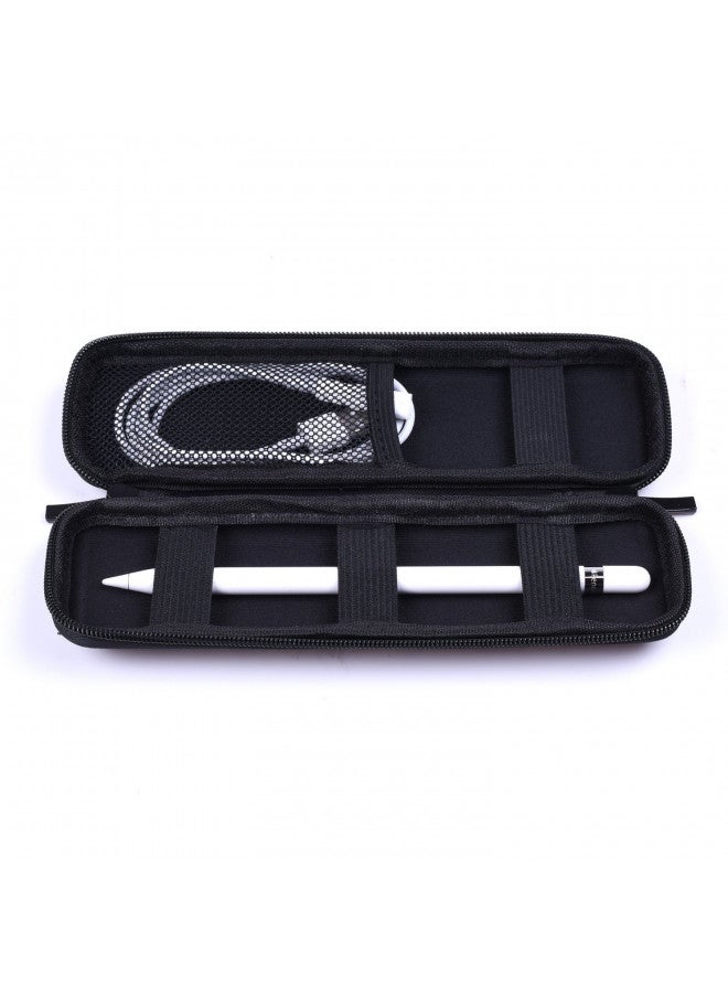 Cosmos Black Color EVA Hard Shell Stylus Pen Pencil Case Holder Compatible with Apple Pencil, Wacom Stylus Executive Fountain Pen, Ballpoint Pen, Stylus Touch Pen - Image 1