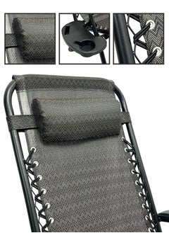 RENOVO Patio Chaise Lounges Chair gravity chair with adjustable backrest and footrest Sunlounger for Poolside Backyard and Beach  - Image 2