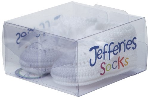 Jefferies Socks Baby Girls Hand Crochet Bootie White Newborn 2681 - Image 3
