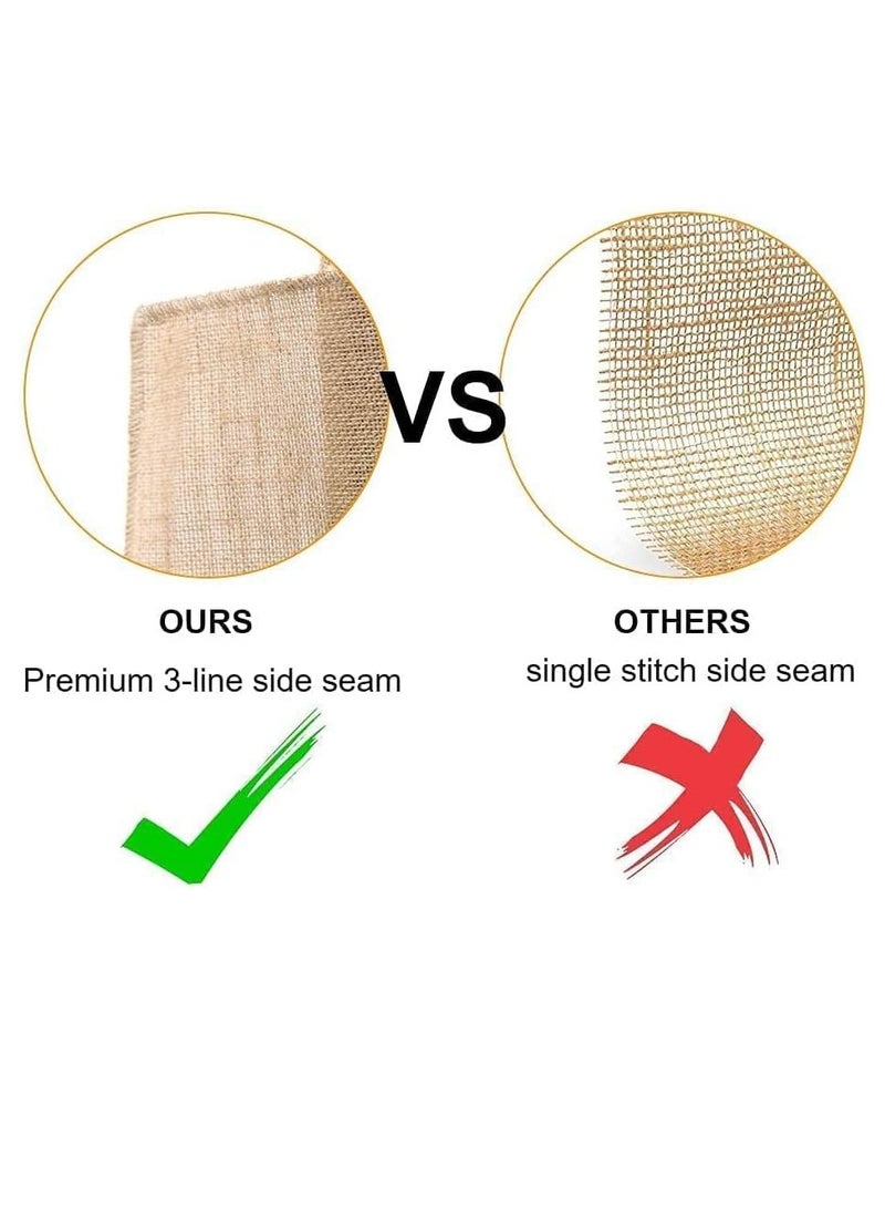 Premify Jute Roll Ribbon, 30cm X 5 Meter Natural Rustic Burlap Fabric Ribbon, Used as Table Runner/Arts Crafts/Gift Wrapping/Wedding & Party Decorations - Image 2