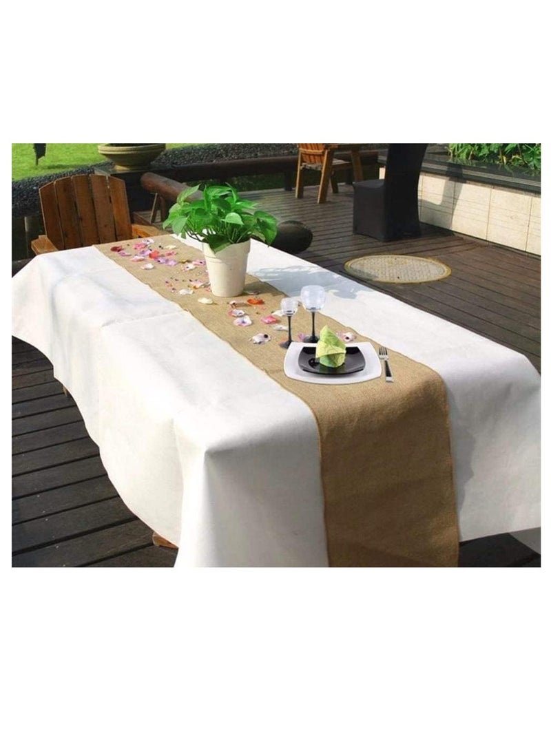 Premify Jute Roll Ribbon, 30cm X 5 Meter Natural Rustic Burlap Fabric Ribbon, Used as Table Runner/Arts Crafts/Gift Wrapping/Wedding & Party Decorations - Image 5