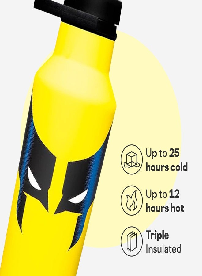 Corkcicle Sport Canteen - Keeps Beverages Cold 25 Hours - Triple Insulated Stainless Steel - Screw-On Lid - Reusable Bottle - Summer Drinkware Gift - Keeps Drinks Ice Cold - 20 oz - Wolverine - Image 3