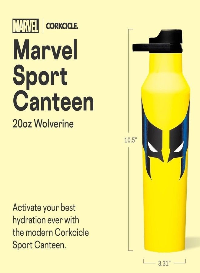 Corkcicle Sport Canteen - Keeps Beverages Cold 25 Hours - Triple Insulated Stainless Steel - Screw-On Lid - Reusable Bottle - Summer Drinkware Gift - Keeps Drinks Ice Cold - 20 oz - Wolverine - Image 2