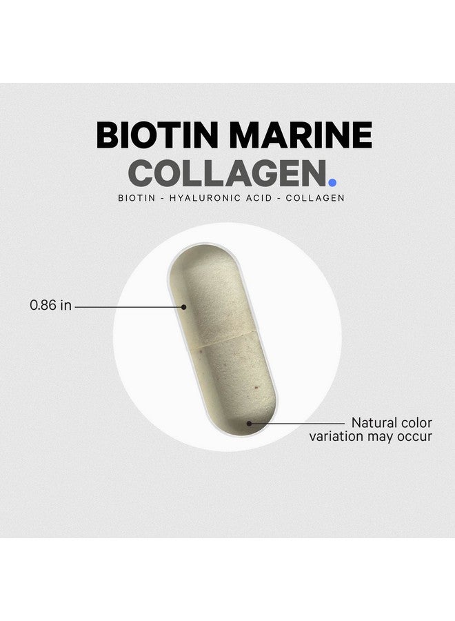 Codeage Marine Collagen Peptides Hydrolyzed Fish Collagen Protein Supplement 10000Mcg Biotin Collagen Vitamin C E Hyaluronic Acid Amino Acid Hair Skin Joint Wildcaught Fish 120 Capsules - Image 5