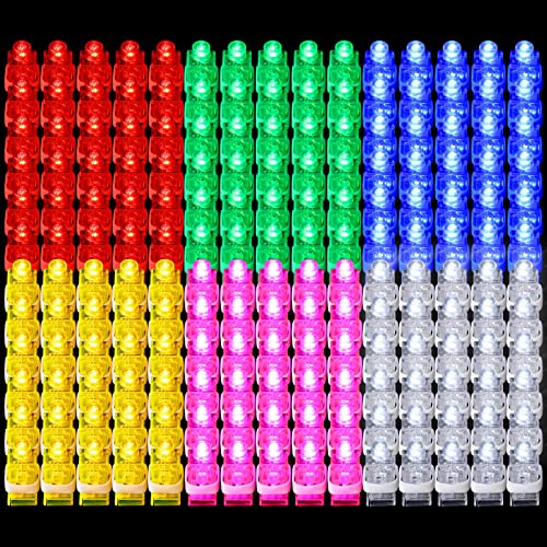 Hortsun 300 Pcs LED Finger Lights Mini Finger Flashlights for Kids Glow in the Dark Party Supplies Light up Ring Sticks Lights Toys Neon Party Favors Birthday Party 6 Colors - Image 1