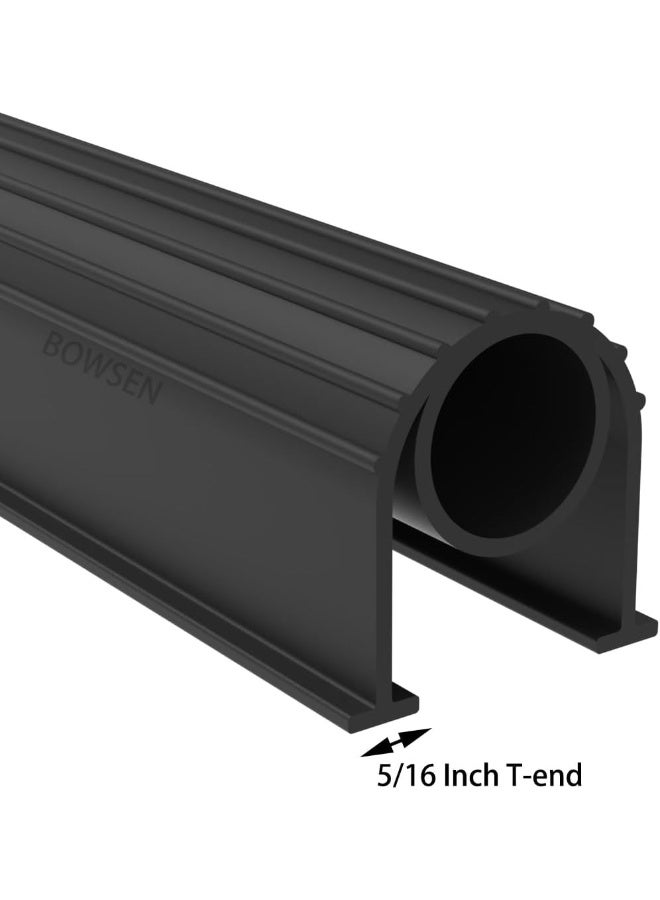 BOWSEN Garage Door Bottom Seal Weatherproofing Threshold Buffering Replacement Black 5/16 Inch T-End, 16ft Long - Image 2