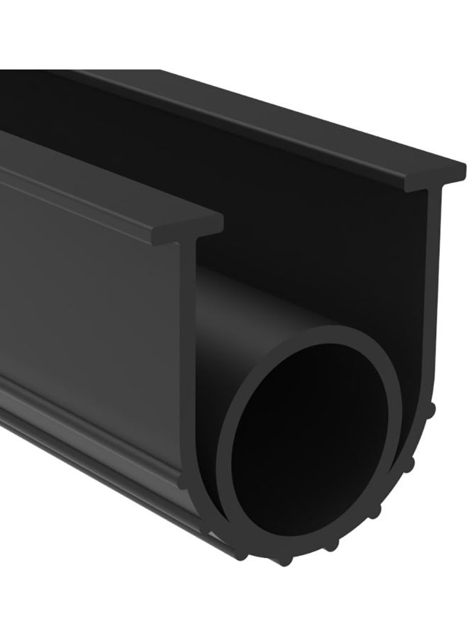 BOWSEN Garage Door Bottom Seal Weatherproofing Threshold Buffering Replacement Black 5/16 Inch T-End, 16ft Long - Image 1