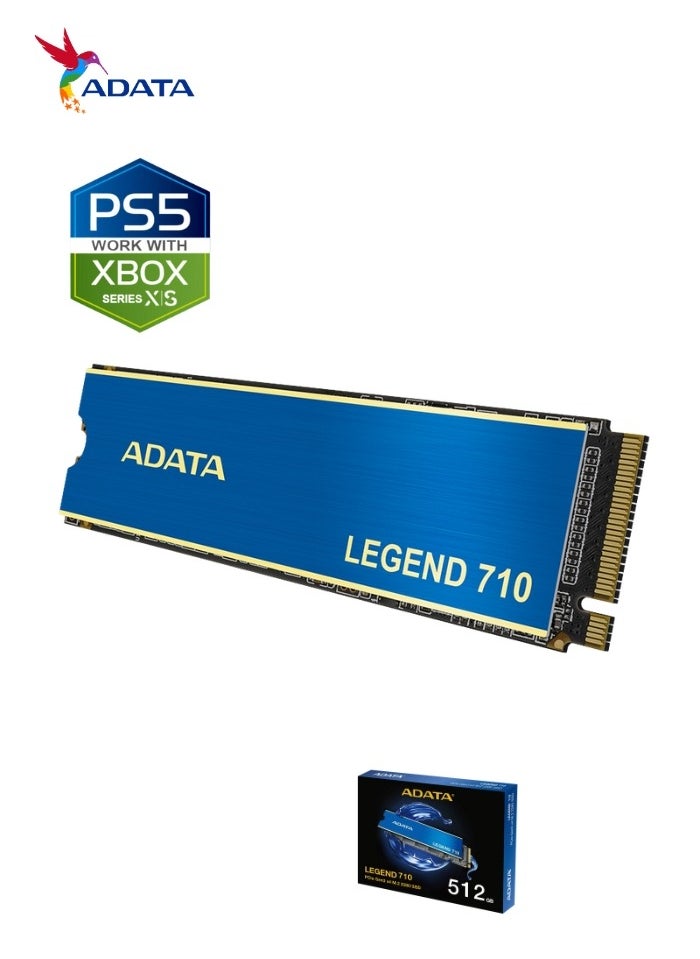 أداتا - محرك الأقراص الصلبة LEGEND 710 سعة 512 جيجابايت SSD Nvme لأجهزة الكمبيوتر المحمول وسطح المكتب PS5 وXBOX | PCIe Gen3 x4 M.2 2280 - Image 1