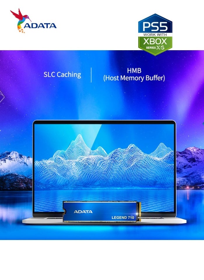 أداتا - محرك الأقراص الصلبة LEGEND 710 سعة 512 جيجابايت SSD Nvme لأجهزة الكمبيوتر المحمول وسطح المكتب PS5 وXBOX | PCIe Gen3 x4 M.2 2280 - Image 1