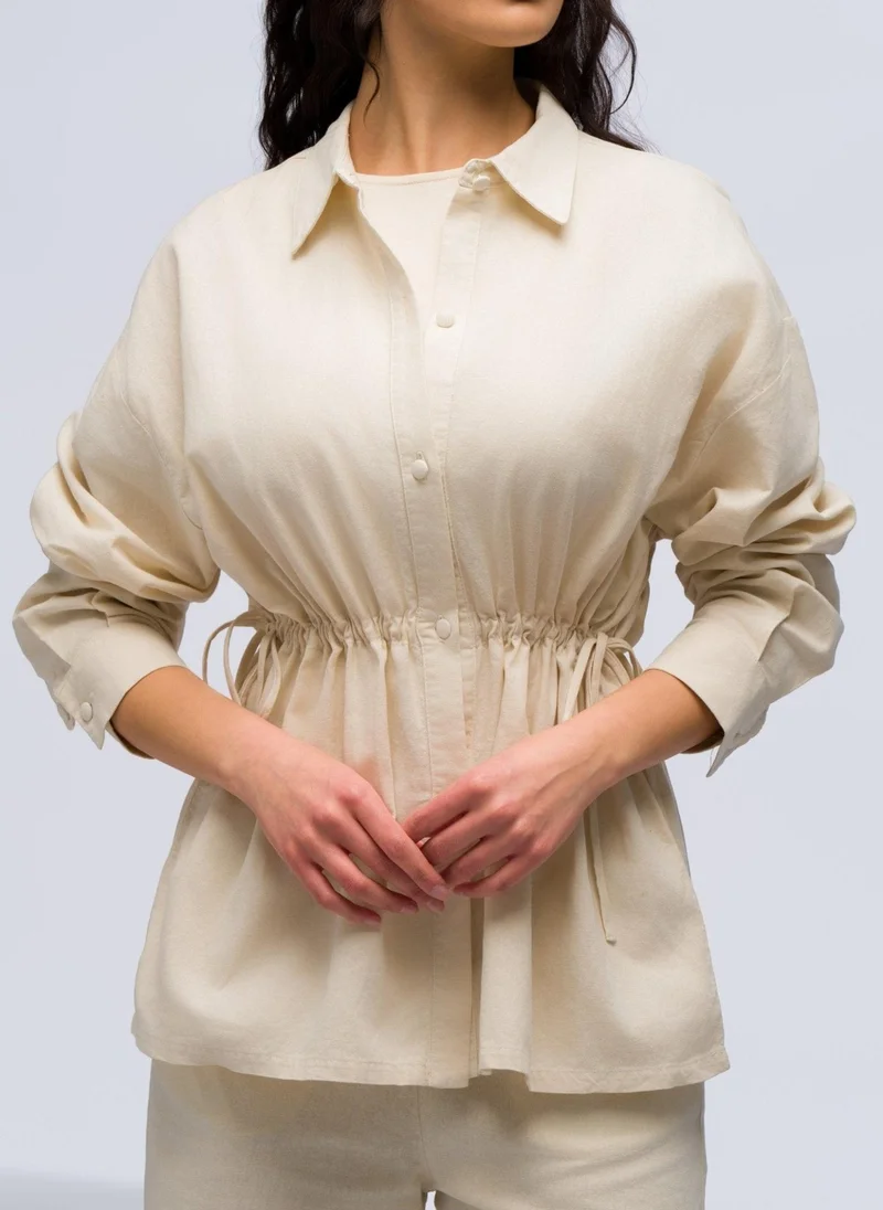 كياني Drawstring Linen Shirt