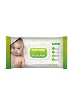 Bodyguard Aloe Vera Based Natural Wet Wipes For Babies With Goodness Of Vitamin E | Moisturizing Baby Wet Wipes For Baby'S Skin | Antibacterial Baby Wipes Combo | 72 Wipes  - Image 1