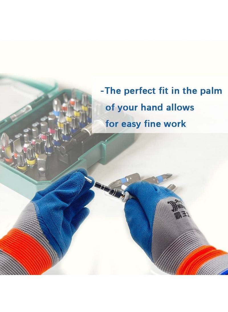 SYOSI قفازات البستنة، 3 أزواج كبيرة قوة قبضة قوية مغلفة بالنيتريل قفازات عمل آمنة للبناء / البستاني / الميكانيكي / الإنشاءات / المستودع للنساء والرجال - Image 4