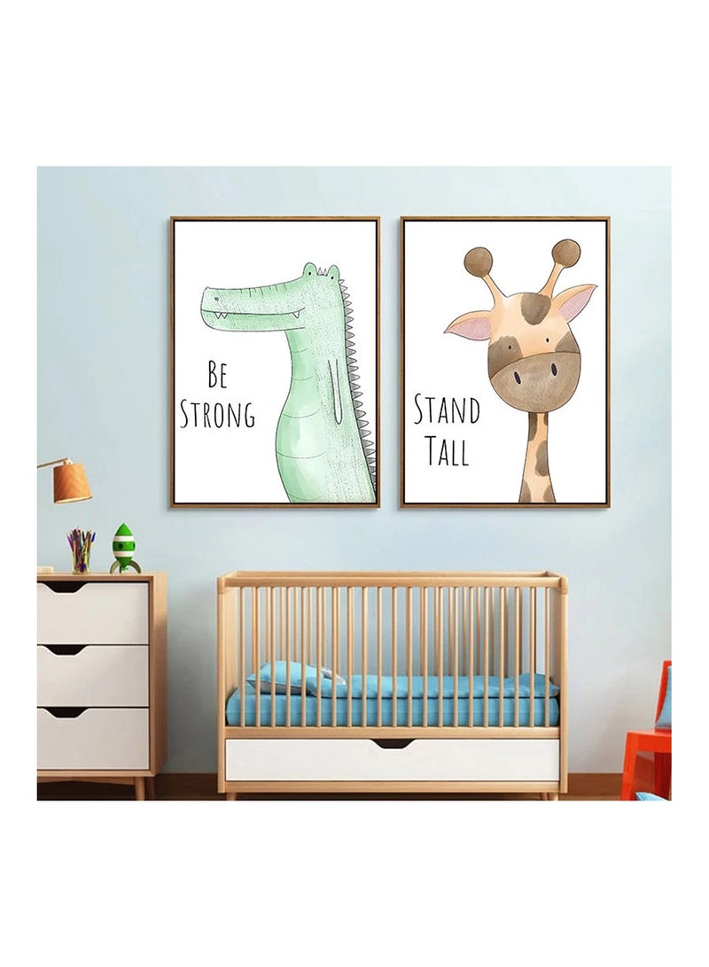 Excefore 6 Pack Jungle Safari Animals Nursery Prints, Nursery Wall Art - Nursery Pictures for Bathroom, Unframed - Image 3