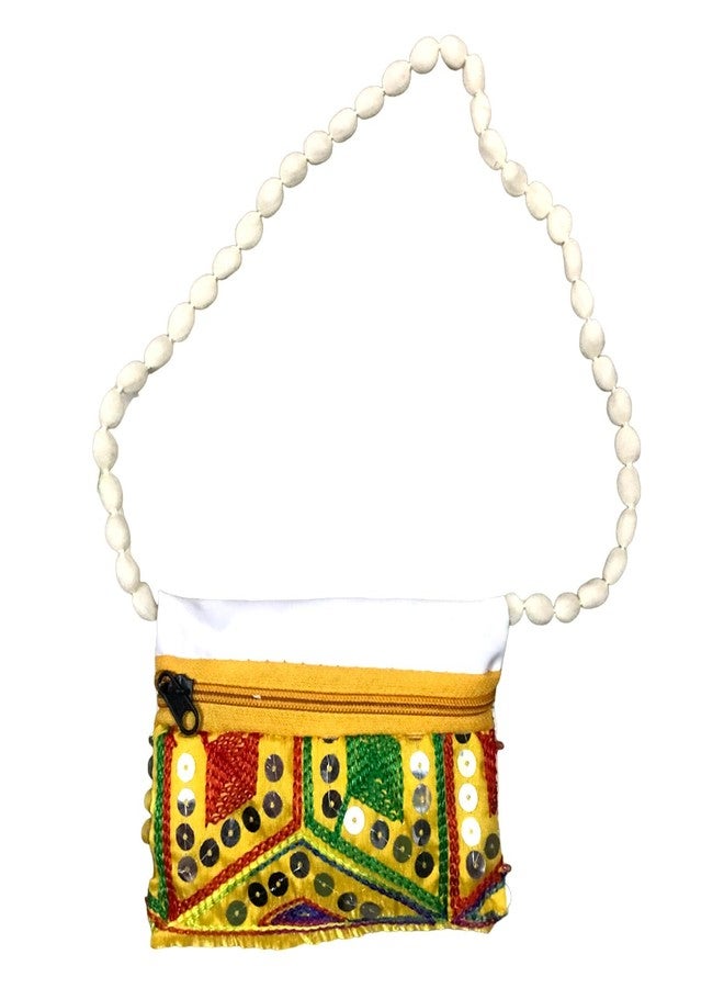 IGNOTO Girl's Cotton Handmade Designer Multipurpose Handbag || Embroidered Rajasthani Patch Work Bag (Color & Pattern: Assorted) - Image 3