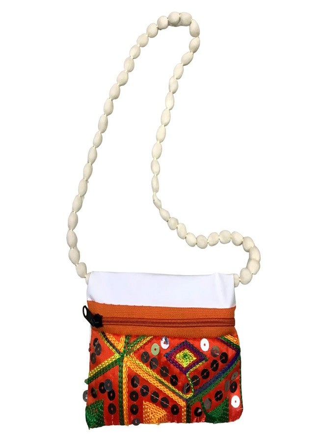 IGNOTO Girl's Cotton Handmade Designer Multipurpose Handbag || Embroidered Rajasthani Patch Work Bag (Color & Pattern: Assorted) - Image 1