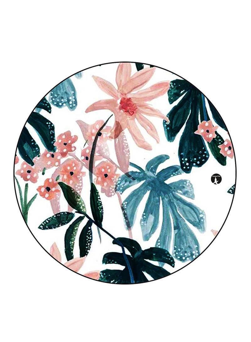 RKN Plants Printed Mouse Pad  Round  Multicolour
