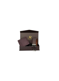 HORNBULL HORNBULL Mens Gift Combo Brown Wallet and Brown Belt | RFID Wallet for Men | Genuine Leather Men's Combo BW3095  - Image 1