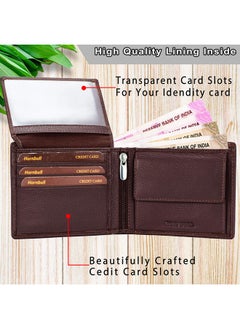 HORNBULL HORNBULL Mens Gift Combo Brown Wallet and Brown Belt | RFID Wallet for Men | Genuine Leather Men's Combo BW3095  - Image 5