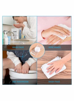 Excefore 100 Pieces Mini Face Compressed Towels Portable Disposable Compressed Cotton Coin Tissue Towel, for Travel Camping Hiking Sport Beauty Salon Home Hand Wipes  - Image 5