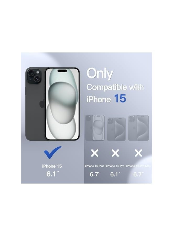 JETech Matte Case for iPhone 15 6.1-Inch, Shockproof Military Grade Drop Protection, Frosted Translucent Back Phone Cover, Anti-Fingerprint (Black) - Image 2