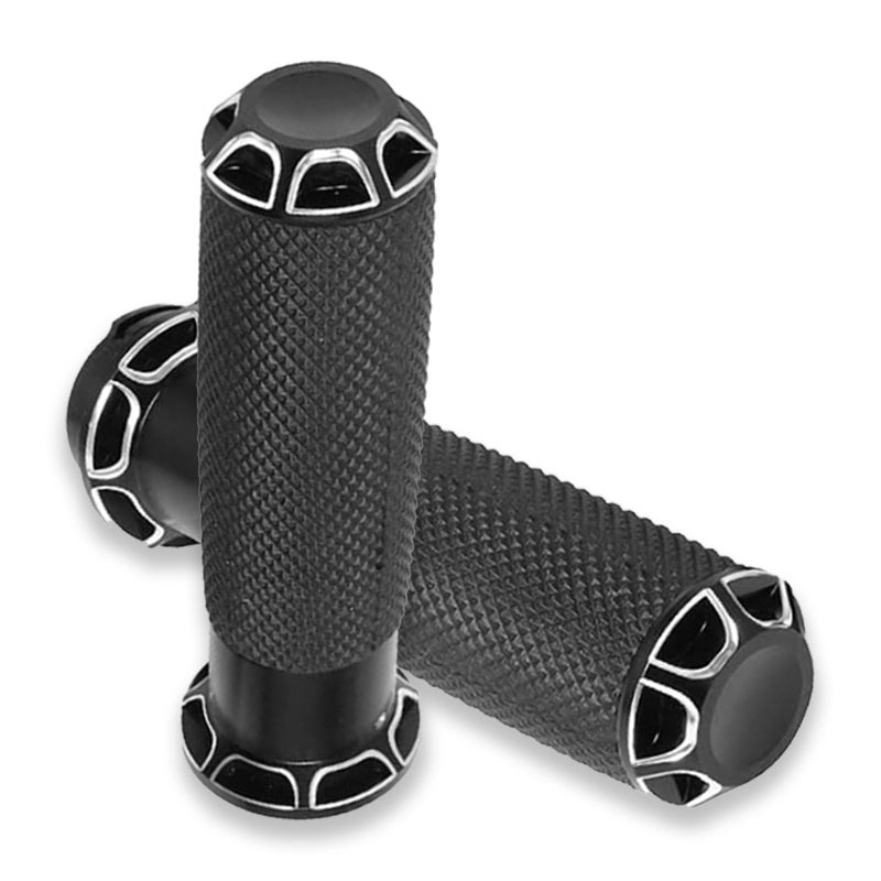 Motorcycle Black Hand Grips 1 Inch Handlebar Grips Universal Black Street Glide Flhx Handgrip Compatible with Harley Davidson Touring Glides Electronic Throttle Grips 20082023