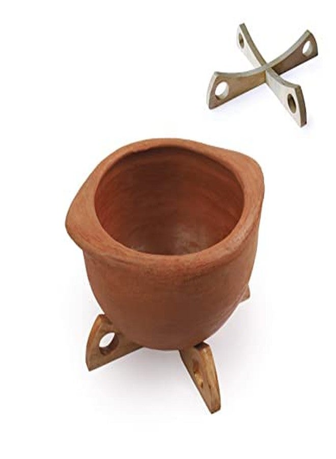 Nextone Traditional Earthen Cookware/Clay Pot for Cooking and Serving Brick Red(1 Litre) - Image 1